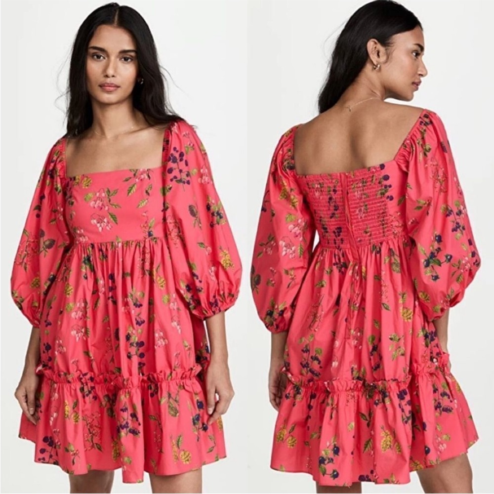 Cara Cara Dress Sip Sip Mini in Botanical Coral Floral - Picture 1 of 5